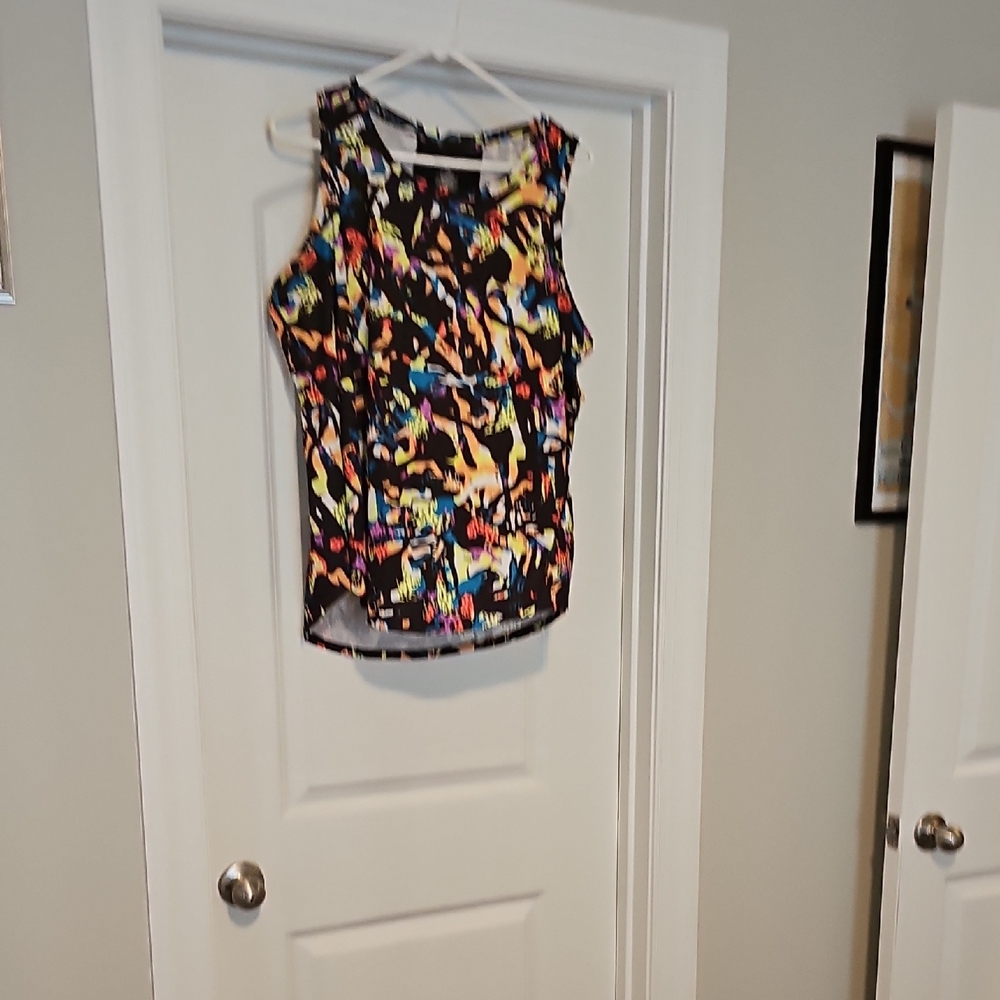 Tek Gear Pink Yellow Sleeveless Tank Top